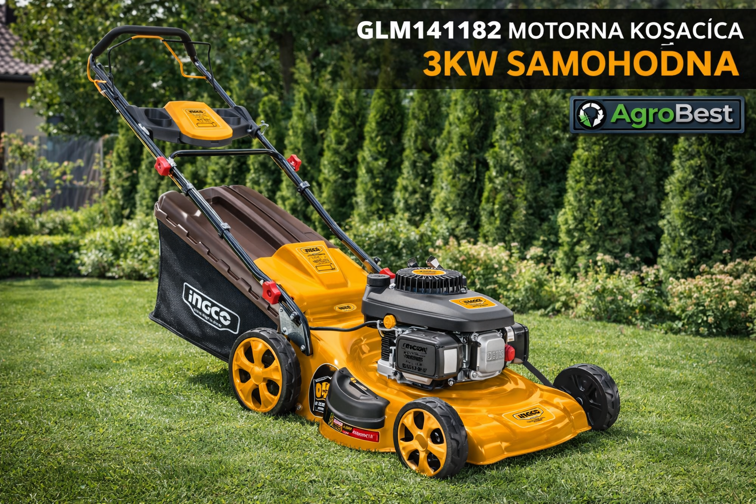 samohodna kosilica Motorna kosačica INGCO 3KW | Samohodna | 3 godine garancije - Image 1