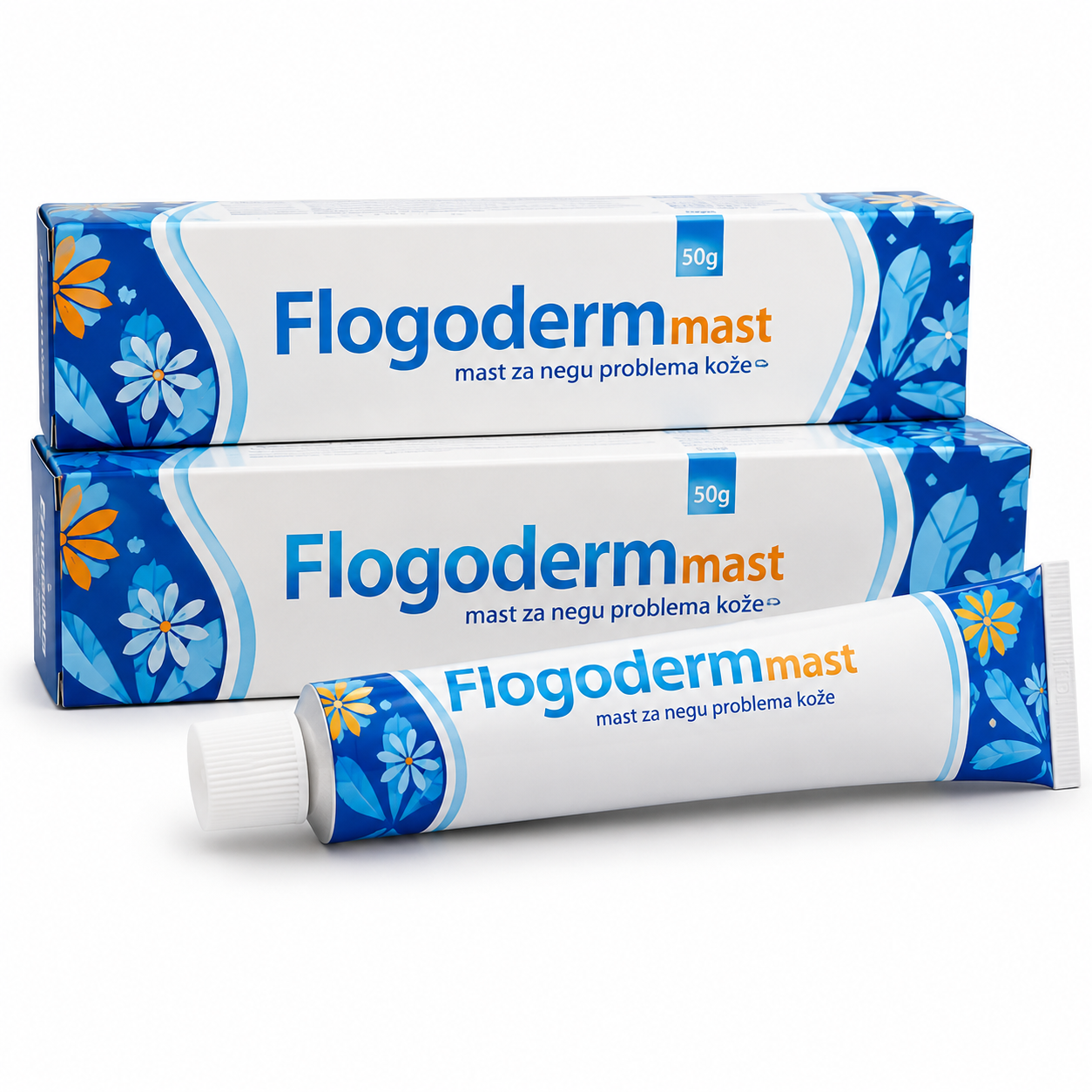 flogoderm 50g Flogoderm mast – Za negu kože, rana i upalnih procesa - Image 1