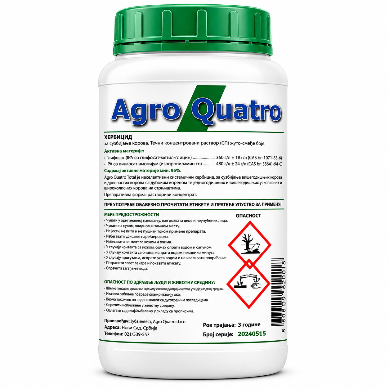 total Agro quatro Total za suzbijanje korova 1L - Image 1