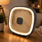 Punjivi USB ventilator sa LED svetlom – Prenosiv, tih i praktičan