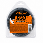 Silk za trimer Villager Duo Core 2.4 mm x 15 m – Četvrtasti