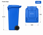 Kanta za smeće 240L Premium Plava Gogic - Image 2