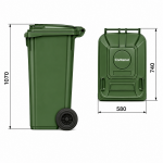 Kanta za smeće 240L Premium kvalitet Zelena - Image 2