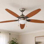 Plafonski ventilator KE-99WF sa lampom – Tih rad i efikasno rashlađivanje