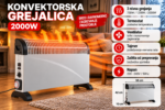 Konvektorska grejalica 2000W sa ventilatorom – brzo dogrevanje sobe