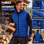 NEO unisex Termo prsluk – Lagan, topao i otporan na vetar i kišu - Slika 3