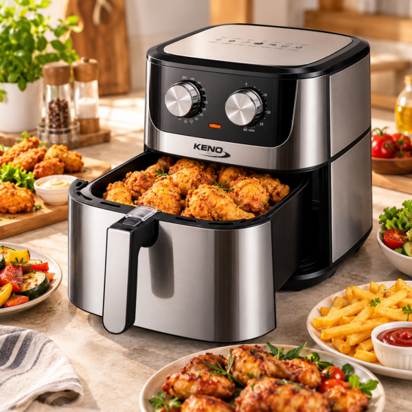 Keno Air Fryer friteza na vruć vazduh od 6,5L sa mehaničkim komandama