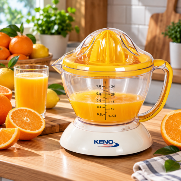 Električna cediljka za citruse od 40W sa posudom od 1L i dva konusa za ceđenje