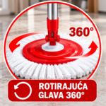 Spin Mop rotirajući džoger sa kantom i pedalom – lako ceđenje bez kvašenja ruku - Slika 2