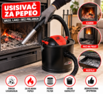 Usisivač za pepeo 1000 W – Metalni, 18 L, za kamine, peći i kotlove (Garancija)